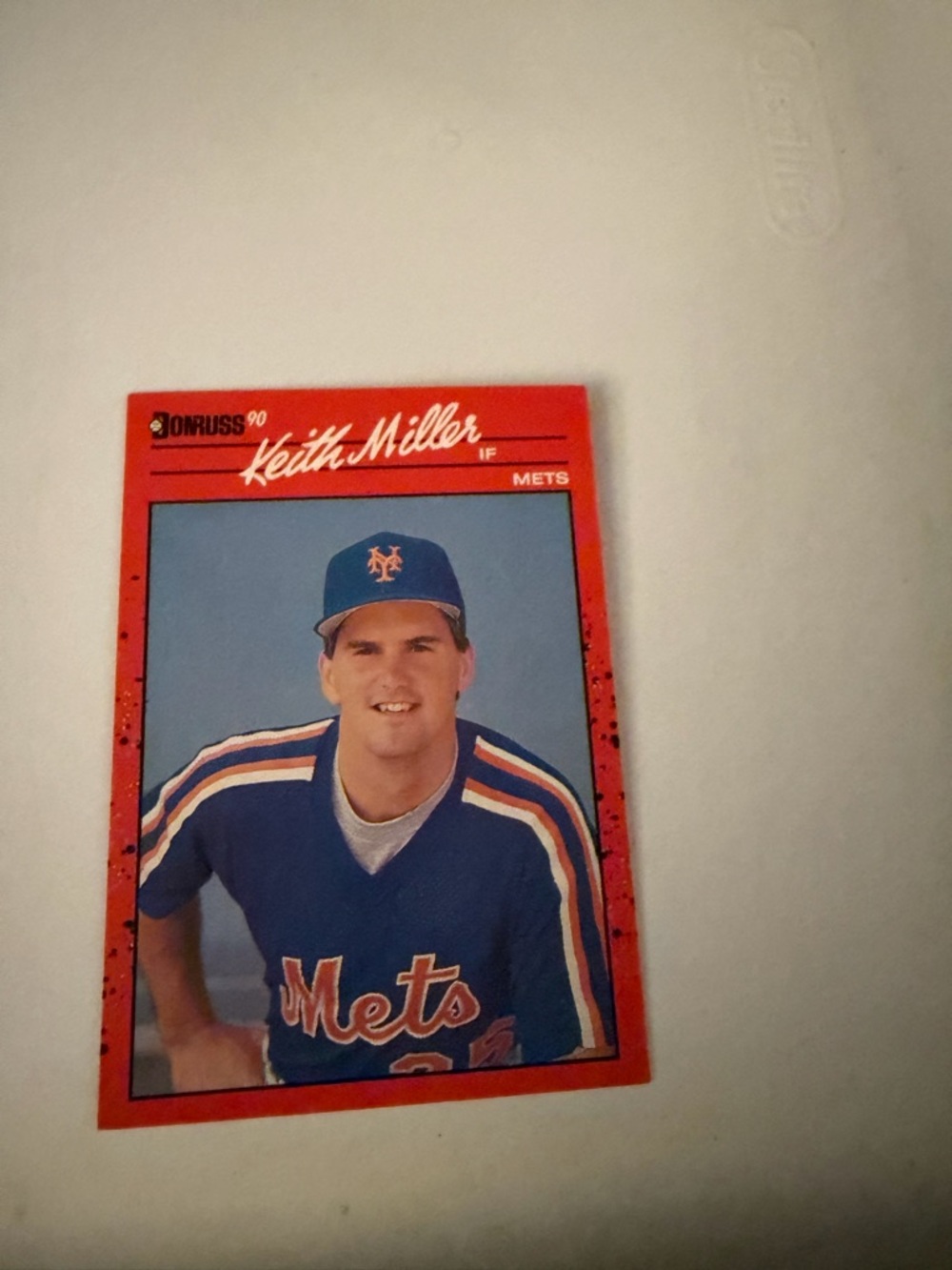 1990 Donruss Keith miller Mets baseball card